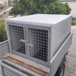 Caisse de Transport Chien et Cage de Transport pour pick up et remorque