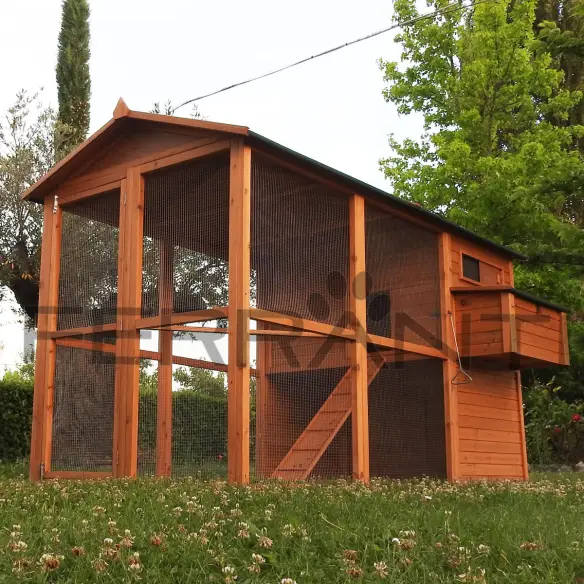 Poulailler en bois pour 10 poules avec accessoires inclus