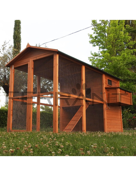 Poulailler en bois pour 10 poules avec accessoires inclus