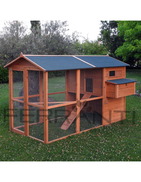 Poulailler en bois pour 10 poules avec accessoires inclus