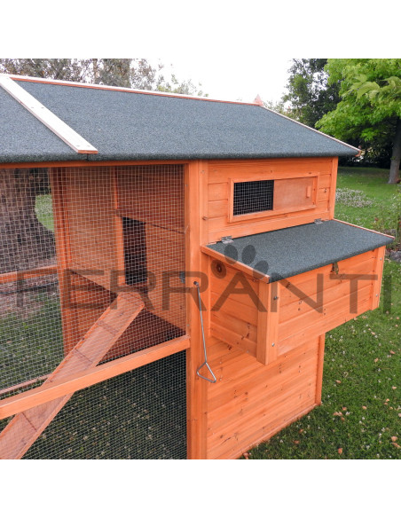 Poulailler en bois pour 10 poules avec accessoires inclus