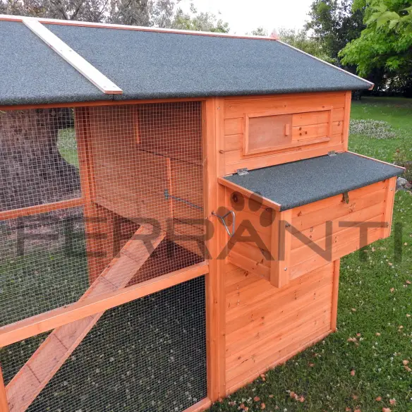 Poulailler en bois pour 10 poules avec accessoires inclus