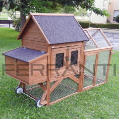 Poulailler mobile sur roues pour 4 poules 2