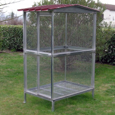 Fond Surélevé pour Volière mod. Modular – Fond surélevé monté sur volière modèle modular
