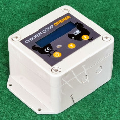 Porte automatique pour poulailler avec système crépusculaire et centrale 2