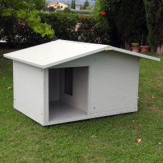 Niche pour chien extérieur modèle Véranda avec plateforme isolée