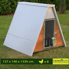 Petit poulailler isolé pour l’hiver pour 8 poules avec fond surélevé 2