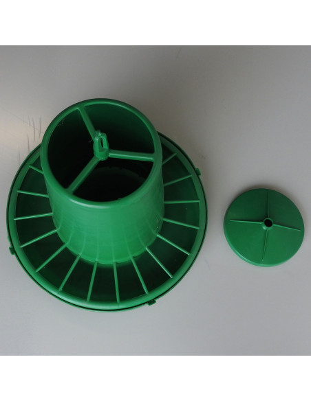 Mangeoire à trémie anti-gaspillage ouverte pour poules Mangeoire à trémie anti-gaspillage ouverte pour poules