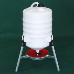 Abreuvoir 30 litres avec réservoir sur pieds pour poules