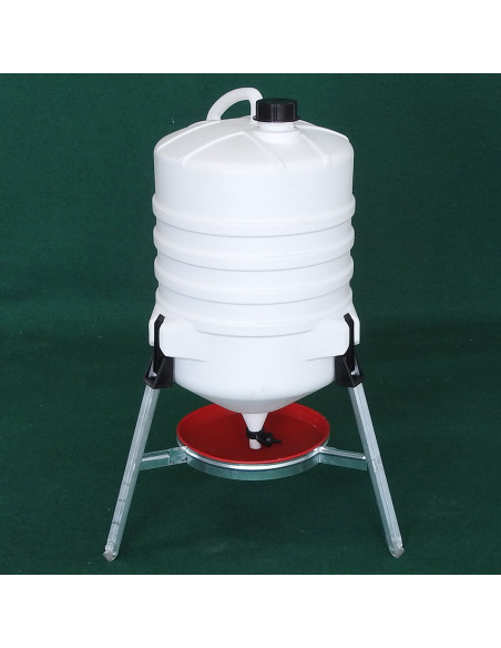 Abreuvoir 30 litres avec réservoir sur pieds pour poules