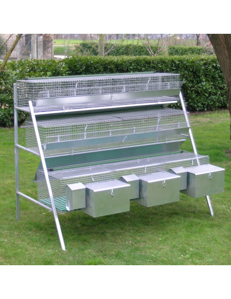 Clapier pour 3 lapines et 12 lapins d’engraissement avec accessoires inclus