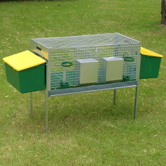 Clapier pour 2 lapins avec accessoires inclus