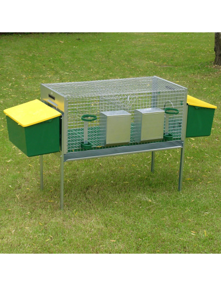 Clapier pour 2 lapins avec accessoires inclus