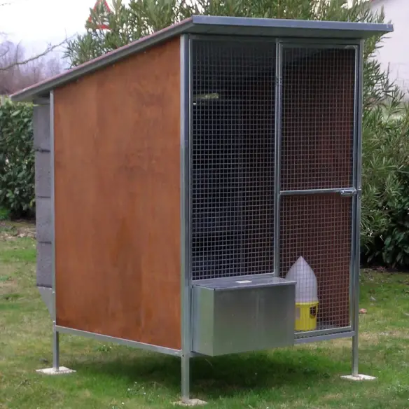 Pigeonnier volière pour 8 couples de pigeons avec nids et accessoires