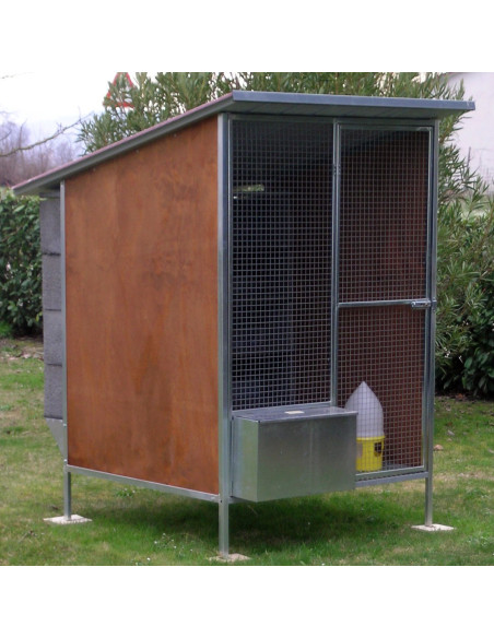 Pigeonnier volière pour 8 couples de pigeons avec nids et accessoires