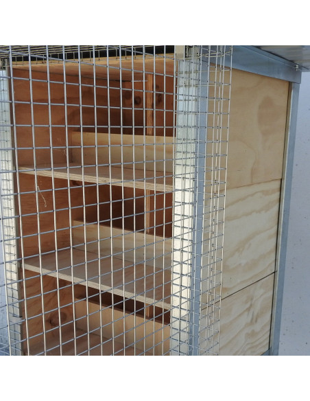 Pigeonnier volière avec nids en bois pour pigeons
