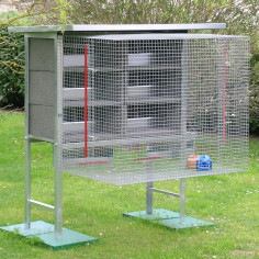 Pigeonnier volière pour 6 couples de pigeons avec nids et accessoires