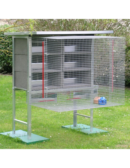 Pigeonnier volière pour 6 couples de pigeons avec nids et accessoires Pigeonnier volière pour 6 couples de pigeons avec nids et accessoires