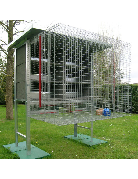 Pigeonnier volière pour 6 couples de pigeons avec nids et accessoires Pigeonnier volière pour 6 couples de pigeons avec nids et accessoires