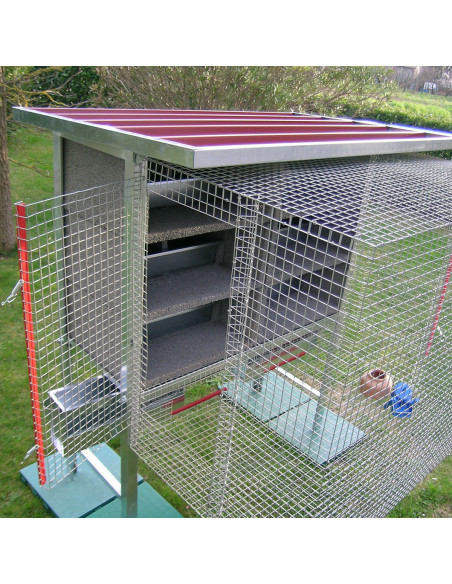 Intérieur du pigeonnier volière pour 6 couples de pigeons Intérieur du pigeonnier volière pour 6 couples de pigeons