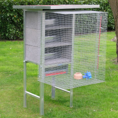 Pigeonnier volière pour 3 couples de pigeons avec nids et accessoires