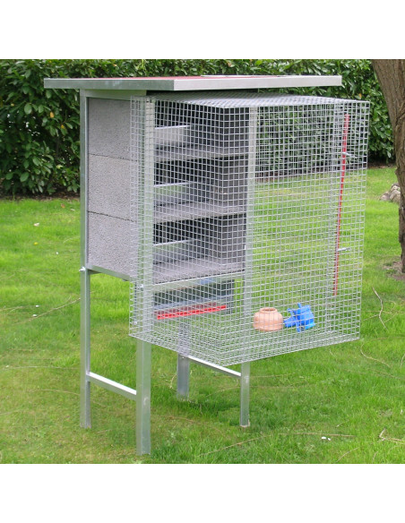 Pigeonnier volière pour 3 couples de pigeons avec nids et accessoires