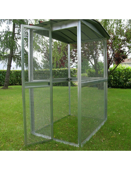 Porte d’accès de la volière extérieure pour oiseaux