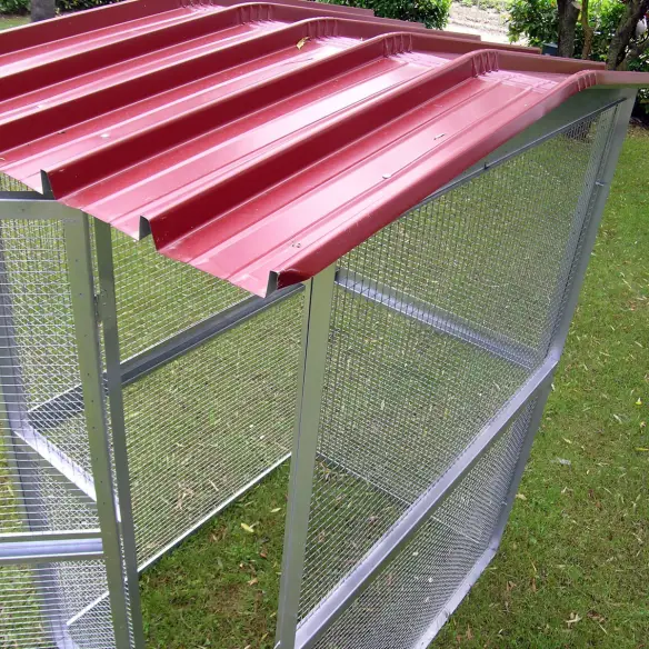 Toit de la volière extérieure pour oiseaux