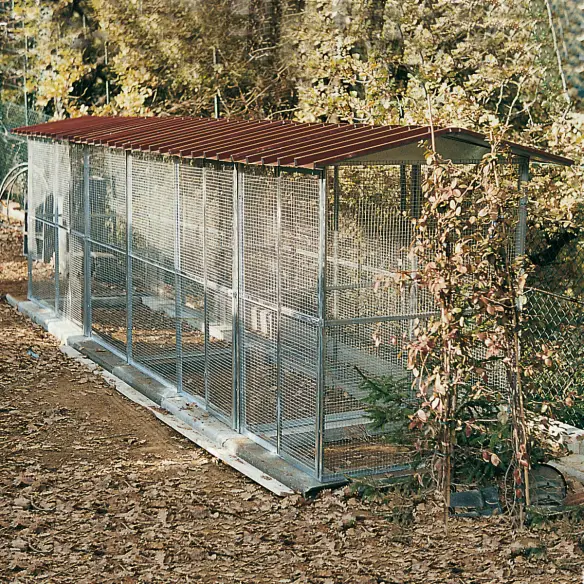 Volières extérieures montées en série pour oiseaux