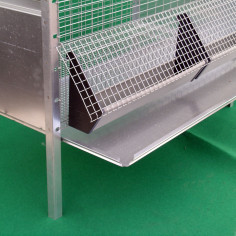Cage pour poussins en treillis galvanisé avec accessoires 2