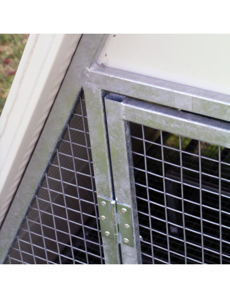 Charnière de la porte du poulailler surélevé isolé Charnière de la porte du poulailler surélevé isolé