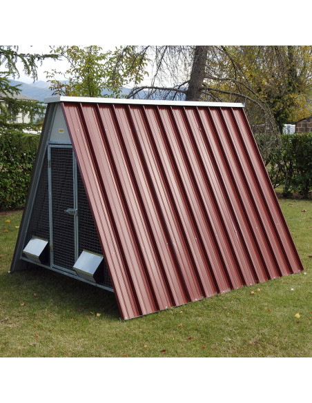Poulailler surélevé pour 20 poules avec fond grillagé