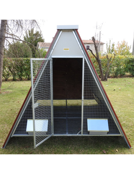 Poulailler surélevé pour 20 poules avec fond grillagé