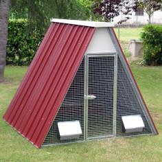 Poulailler à terre pour 12 ou 20 poules avec accessoires