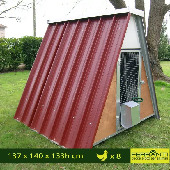 Petit poulailler pour 8 poules avec fond surélevé et accessoires