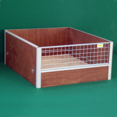Caisse de mise bas pour chien en bois avec bord anti-écrasement