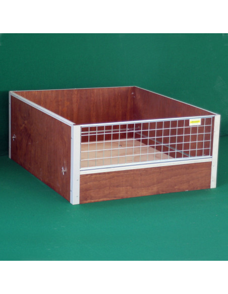 Caisse de mise bas pour chien en bois avec bord anti-écrasement