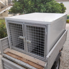 Caisse de transport pour chien et cage pour pick-up et remorque