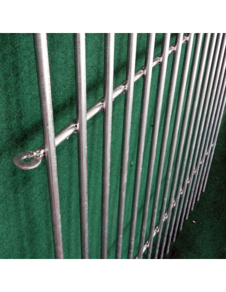 Parc pour chiots en barreaux galvanisés personnalisable