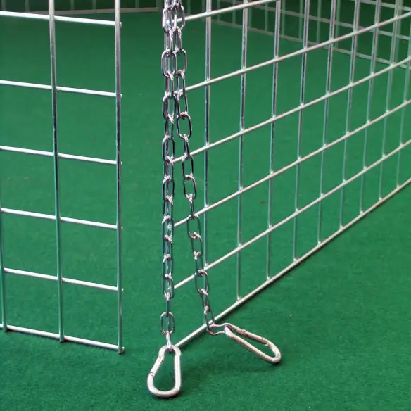 Fermeture du parc pour chiots grillagé galvanisé