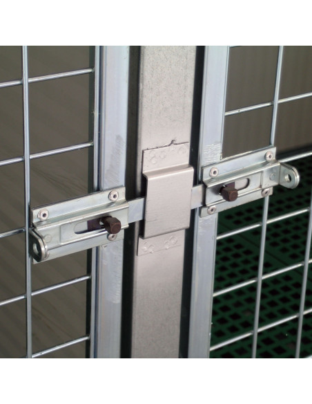 Fermeture de porte avec loquet de la cage vétérinaire