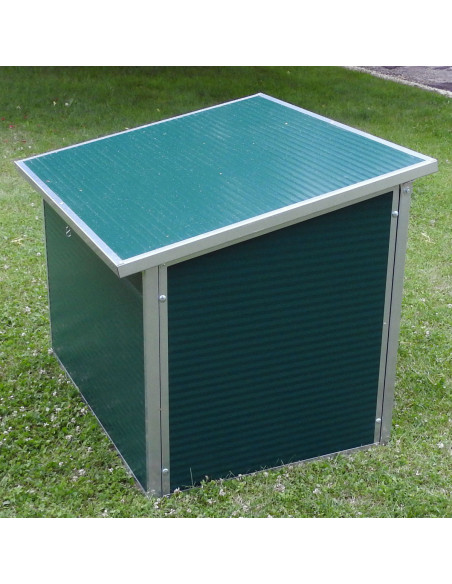 Arrière de la niche verte pour chien XXL