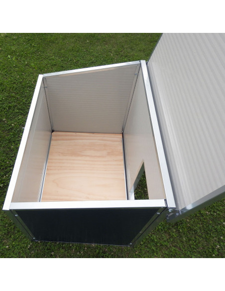 Intérieur de la niche verte pour chien XXL