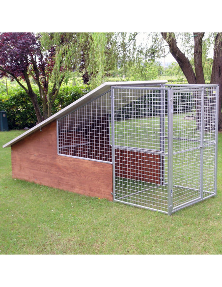 Chenil avec enclos extérieur optionnel modèle Labrador 125x240 cm