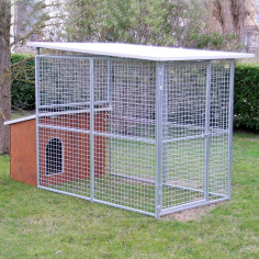 Chenil pour chien modèle Eco avec niche modèle Collie avec toit