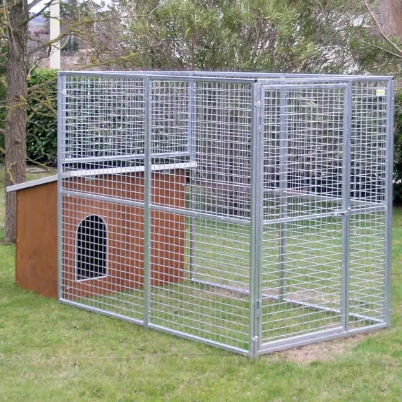 Chenil pour chien modèle Eco avec niche modèle Collie sans toit