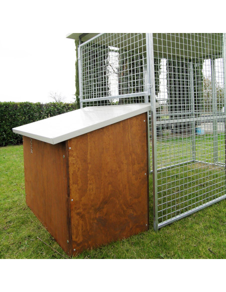 Niche arrière du chenil modèle Eco avec niche Collie Niche arrière du chenil modèle Eco avec niche Collie