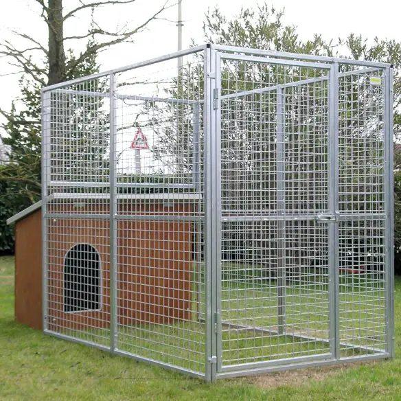 Chenil pour chien modèle Eco avec niche modèle Collie sans toit