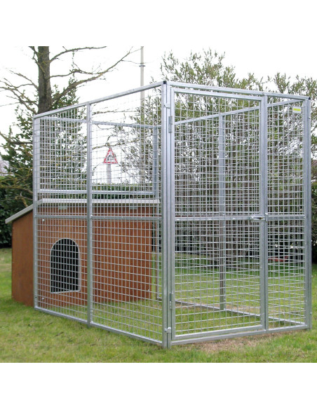 Chenil pour chien modèle Eco avec niche modèle Collie sans toit Chenil pour chien modèle Eco avec niche modèle Collie sans toit