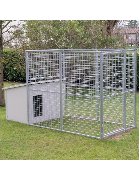 Chenil pour chien modèle Eco avec niche modèle Doberman sans toit